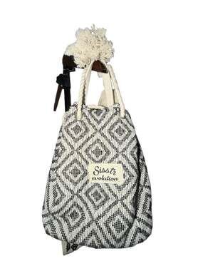 Sisstr Evolution Boho Diamond Woven Drawstring Bag - NWOT